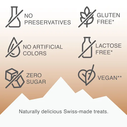 Miniatura 4 de Vitalp Taste, hecho en Suiza, caramelo duro sin azúcar con Stevia, vegano, sabor a caramelo cremoso, paquetes de 25g/0.88 onzas, 16 cajas