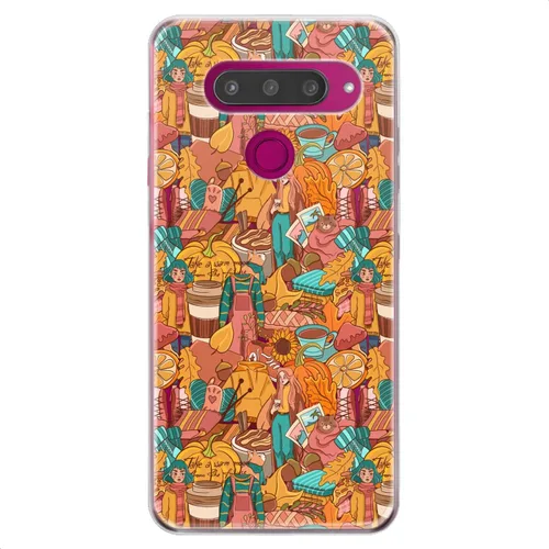 Miniatura 6 de Funda de repuesto para LG G7 ThinkQ Fit Velvet G6 V60 5G V50 V40 V35 V30 Plus W30 Otoño Slim Fit Café Suave Lindo Estampado de Calabaza Silicona