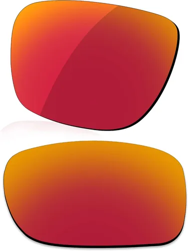 Miniatura 4 de LenzReborn Lente polarizada de repuesto para gafas de sol Oakley Sliver OO9262 - Negro oscuro+gris plateado+rojo fuego+azul hielo