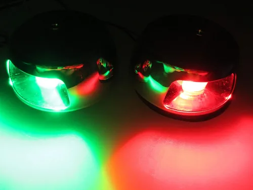 Miniatura 6 de Pactrade Marine Luces LED de estribor verde horizontal del puerto rojo de la navegación SS304