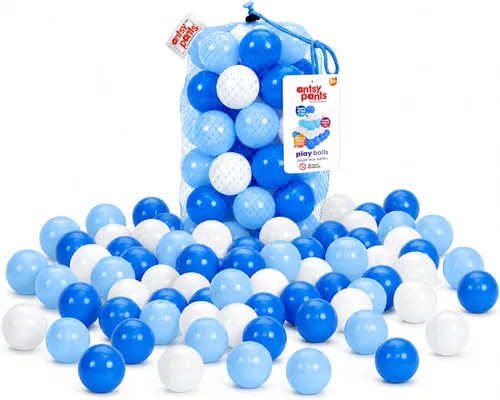 Antsy Pants 100 pelotas para hogueras, pozo de pelotas para niños pequeños de 1 a 3 años, materiales no tóxicos, bolsa de almacenamiento ligera y