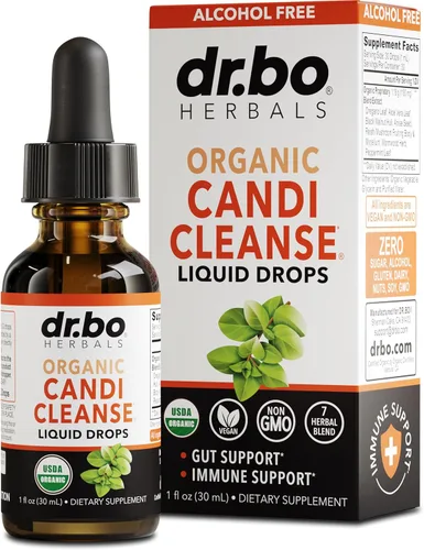 Candi Cleanse Suplemento de apoyo en gotas – Aceite de orégano orgánico gotas líquido y ajenjo de nogal negro – Complejo de equilibrio de