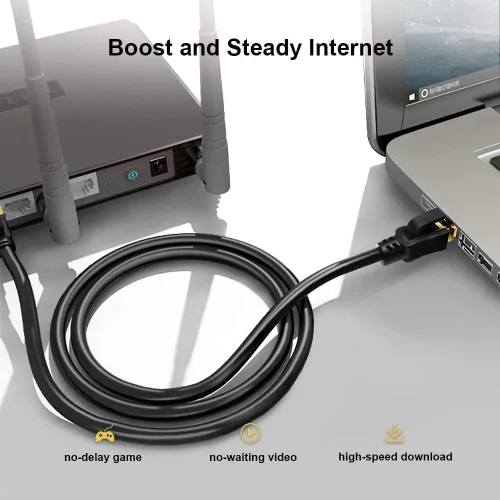 Miniatura 4 de Yauhody Cable Ethernet CAT 8 de 50 pies, de alta velocidad de 40 Gbps 2000 MHz SFTP de red de Internet LAN con conector RJ45 chapado en oro