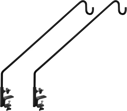 Miniatura 12 de MIXXIDEA Kit de montaje para colgar en riel de cubierta de valla de 11 pulgadas de largo, gancho decorativo resistente para comederos de pájaros
