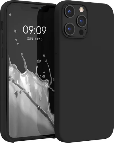 Miniatura 16 de kwmobile Funda compatible con Apple iPhone 12 Pro Max, funda de silicona TPU con acabado suave, color azul báltico