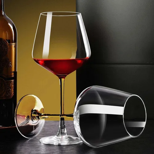 Miniatura 7 de PARACITY Copas de vino, regalo de Navidad, vidrio transparente, copa de vino de tallo largo para vino tinto y blanco, 10 onzas (juego de 2)