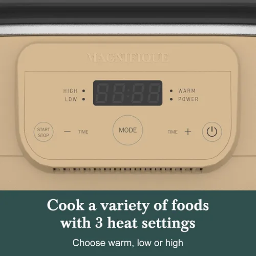 Miniatura 3 de Olla de Cocción Lenta Programable de 6 Cuartos con Recipiente Antiadherente Saludable Extraíble - Pequeño Electrodoméstico de Cocina para Cenas