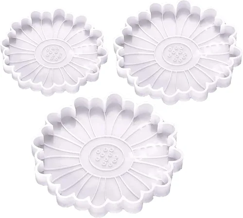 Miniatura 3 de Vilihkc 4 moldes de resina de silicona de margaritas para bandeja de resina epoxi para bricolaje de resina para decoración del hogar (1 medio 3S)