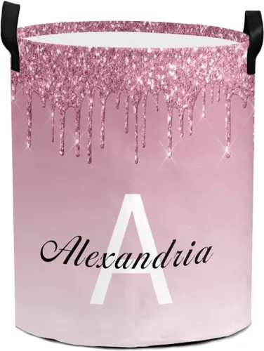 Miniatura 7 de Cesta de lavandería personalizada con nombres de niñas africanas, plegable, duradera, organizador de juguetes, decoración de dormitorio, para niños