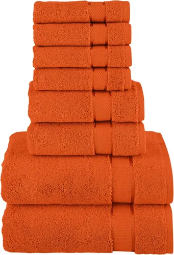 Miniatura 29 de Elegant Comfort Juego de 8 toallas de algodón de alta calidad, incluye 4 toallas pequeñas, 2 toallas de mano y 2 toallas de baño, 100% algodón