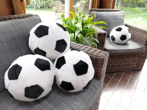 Miniatura 2 de Balones de fútbol de felpa de gran tamaño, almohada de pelota de fútbol súper suave, pelota de fútbol rellena, regalos de fútbol, almohadas
