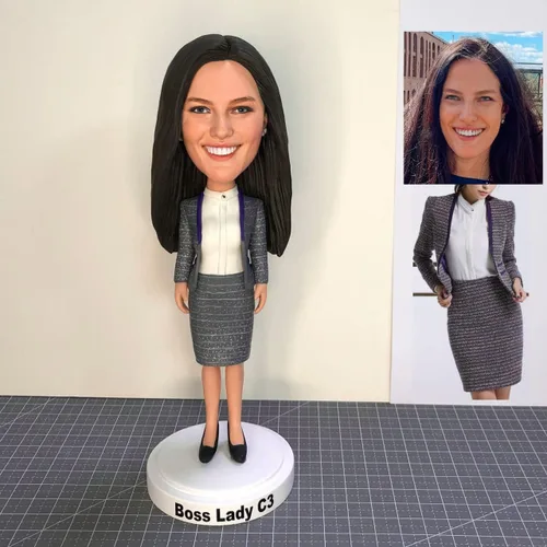 Miniatura 12 de AlOU AlOU Estatuillas personalizadas de 15 cm Bobbleheads para el Día del Padre, Día de la Madre, Padres, Jefe, Colegas, Familia y Amigos