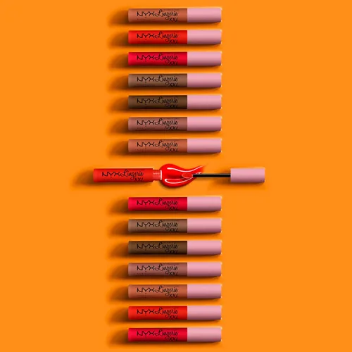 Miniatura 7 de NYX PROFESSIONAL MAKEUP Lip Lingerie XXL Lápiz Labial Líquido Mate - Candela Babe (Warm Rose Nude)