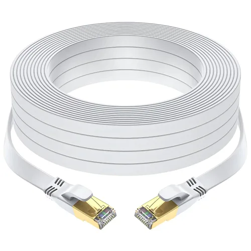 Cable Ethernet Cat 8 de 150 pies, cable de internet de red LAN de alta velocidad para exteriores e interiores de servicio pesado, cable de conexión