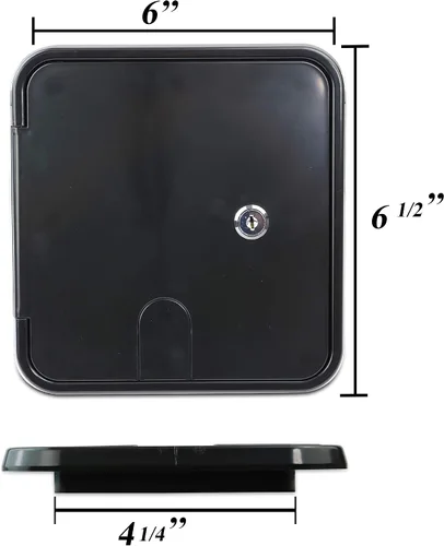Miniatura 2 de Puerta de acceso eléctrica para puerta de acceso eléctrico para caravana, remolque, autocaravana, autocaravana, color negro