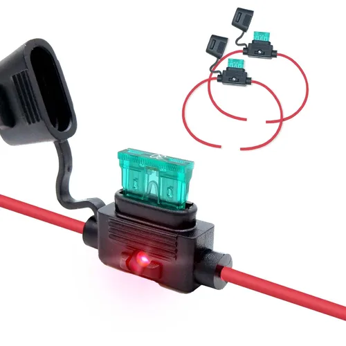 Miniatura 21 de Paquete de 5 resistentes al agua, IP67, portafusibles ATO/ATC en línea, 12 AWG para automóviles, marinos