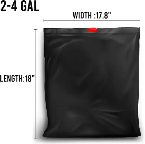 Miniatura 2 de BEIDOU-PAC Bolsas de basura de 2 a 4 galones, 100 unidades a granel, pequeñas bolsas de basura multiusos negras y sin perfume para negocios, hogar