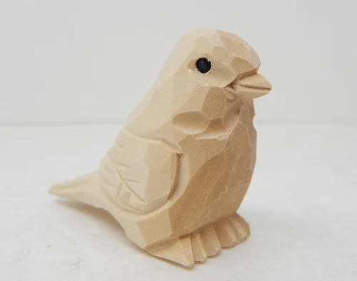 Miniatura 2 de Selsela Figura de pájaro de madera pintable para bricolaje, sin terminar, pintura tu propia escultura personalizada, estatua de artesanía de madera