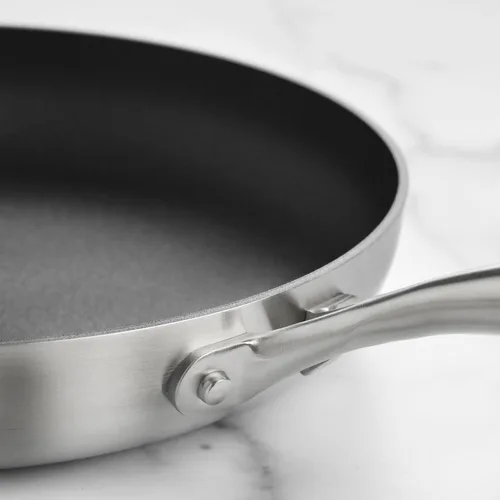 Miniatura 5 de Scanpan Sartén CX+ de 11 pulgadas con tapa de cristal, antiadherente Stratanium Plus, acero inoxidable de 5 capas