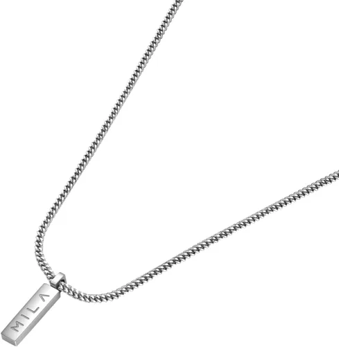 Collar para hombre Collar con colgante en L Unisize L cadena de acero inoxidable para hombres y mujeres, collares geniales, cadena alternativa de