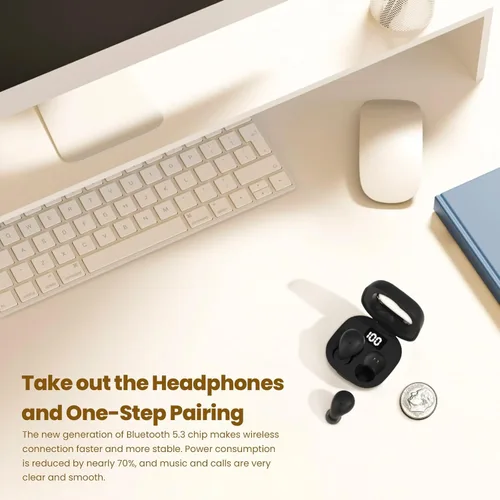 Miniatura 6 de Auriculares Mini Invisibles para Dormir para Personas que Duermen de Lado, Canales de Oídos Pequeños para Mujeres, Inalámbricos Bluetooth de Perfil