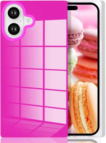 Miniatura 25 de Funda rectangular compatible con iPhone 15 Neon para mujer, diseño de lujo de fluorescencia brillante, flexible, suave, delgada, de gel de goma TPU