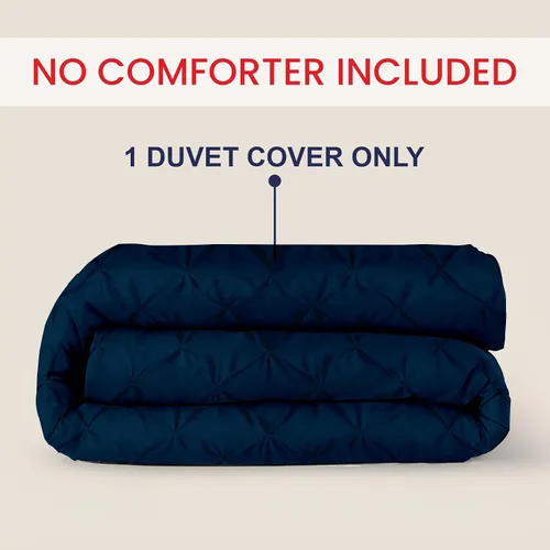 Miniatura 74 de Kotton Culture 1 Pc Twin/Twin XL Size Pinch Pleated - Pintuck Duvet Cover Only - 100% Egyptian Cotton Sateen -1000 TC Luxury Comforter Cover-Zipper