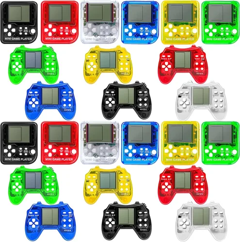 DOEA 24 piezas de recuerdos de fiesta de videojuegos para niños, llavero de arcade, suministros de fiesta a granel para cumpleaños, bolsas de