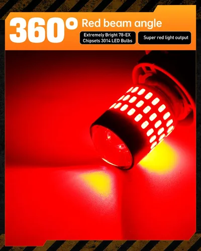 Miniatura 52 de 1156 Bombillas LED Ámbar Amarilla Luz de Señal de Giro 400% de Brillo 1141 1003 7506 Bombillas LED P21W Usadas para Luces Intermitentes Luz Trasera