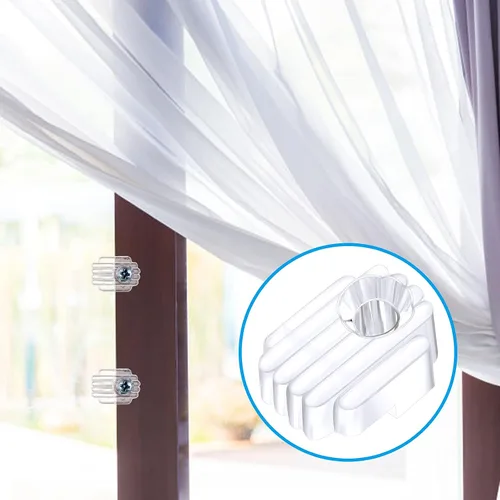Miniatura 6 de Blulu Paquete de 20 clips sujetadores de espejo para vidrio de 6 mm (6/25 pulgadas), kit para colgar espejos en la pared, sujetadores de retención