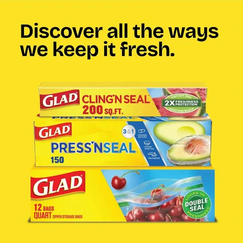 Miniatura 7 de Bolsas de plástico para almacenamiento de alimentos Glad Flex'N Seal, de galón, 35 unidades (el paquete puede variar)