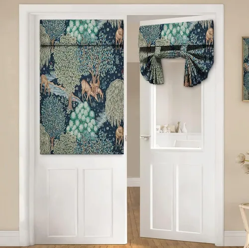 Miniatura 21 de Cortinas de puerta negras y rojas para ventanas de puerta, estampado de leopardo y cebra, cortinas de ventana para puerta de vidrio francesa