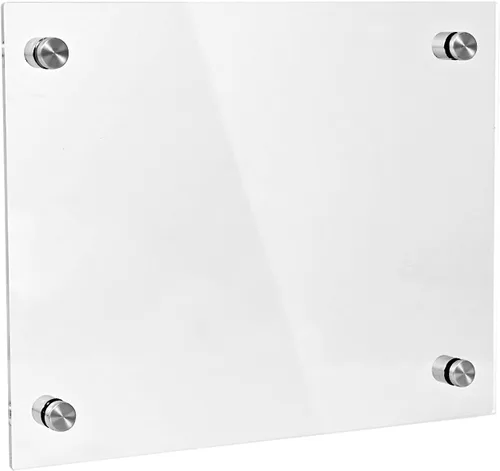 Miniatura 7 de iCAGY Pizarra blanca acrílica de borrado en seco para pared, pequeña pizarra blanca para oficina, hogar y niños, diseño elegante, fácil instalación