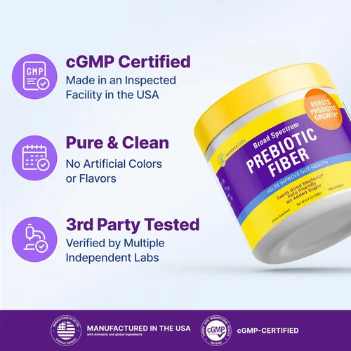 Miniatura 8 de InnovixLabs Polvo de fibra prebiótica para la salud digestiva e intestinal, suplemento de alta fibra para mujeres y hombres, fabricado con raíz
