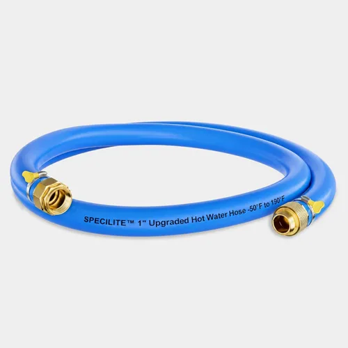 SPECILITE Manguera de agua de jardín caliente/fría de 5 pies x 1 pulgada, -50 ℉ a 190 ℉, resistente, flexible, explosión de 605 psi, ligera, tubo de
