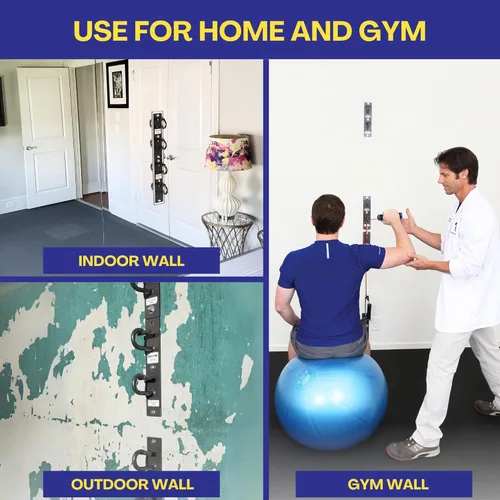 Miniatura 7 de Anchor Gym Anclaje de montaje en pared para entrenamiento – Estación de ejercicio de anclaje de entrenamiento para correas de peso corporal, bandas