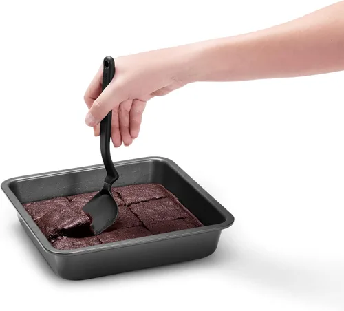 Miniatura 8 de Dreamfarm Mini Chopula - Espátula antiadherente, súper flexible, con borde plano fuerte para separar alimentos, 9 pulgadas, color negro
