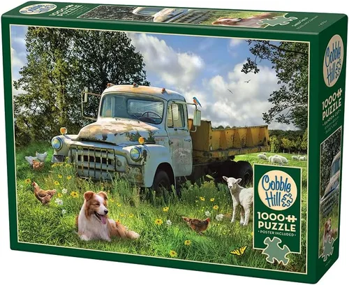 Miniatura 4 de Cobble Hill - Rompecabezas de 1000 piezas, campo de ovejas, póster de muestra incluido