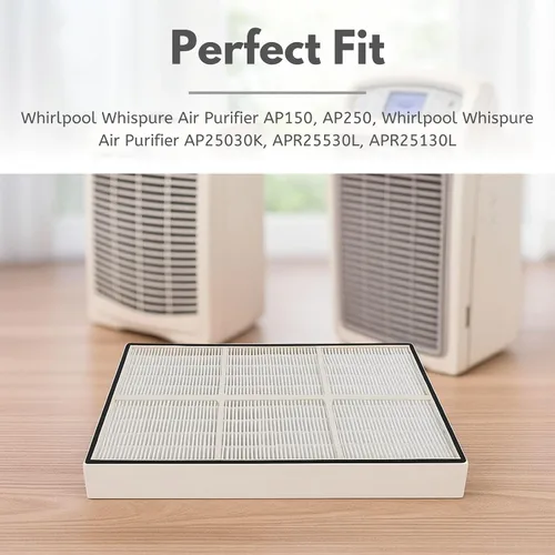 Miniatura 3 de Nispira Filtro HEPA verdadero (pequeño) con 4 filtros de precarbono compatible con los modelos Whirlpool Whispure de purificador de aire AP150