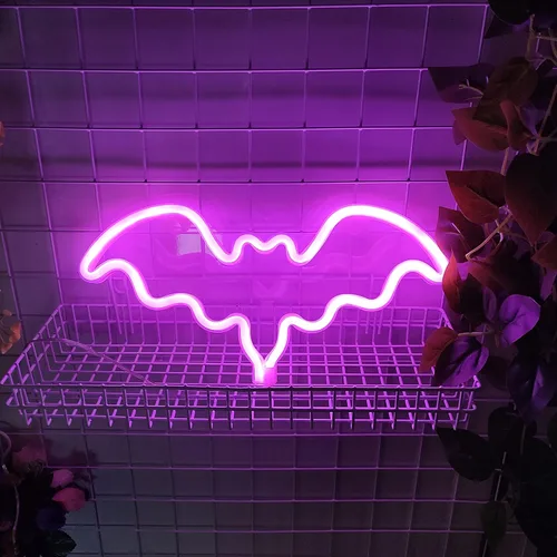 Miniatura 3 de JYWJ - Letrero de neón con luces LED, funciona con 3 pilas AA, para decoración de mesa, decoración de pared para dormitorio de niños, regalo