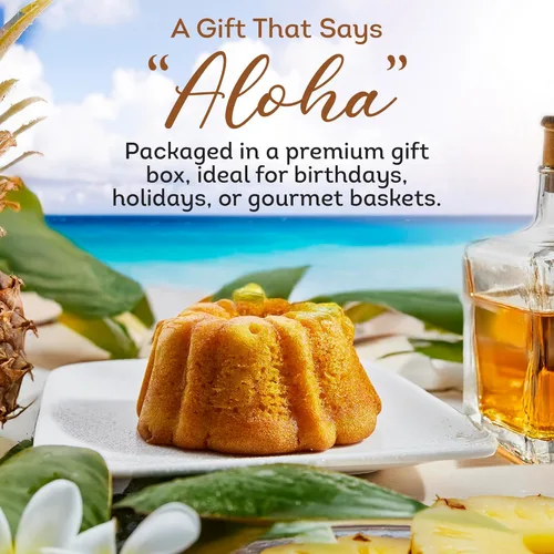 Miniatura 5 de TORTUGA Pastel de ron de piña hawaiana – Tortas de ron de piña de 16 onzas – El regalo gourmet perfecto para rellenos de calcetines, cestas