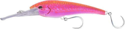 Miniatura 18 de Nomad Design DTX Minnow con sistema patentado Autotune - Acción de natación de pez cebo envejecido, BKK Diablo Caballa Rosa Caliente