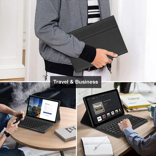 Miniatura 7 de Funda de teclado con protector de pantalla para Samsung Galaxy Tab S10 FE/ S9 FE 5G 10.9 pulgadas/Tab S9 11 pulgadas con soporte para S Pen