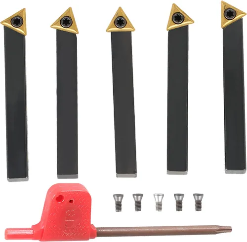 Miniatura 10 de findmall 5 unids 1/2 pulgada torno de carburo indexable Torno de torneado de herramientas de torno de metal herramientas inserta bits con insertos