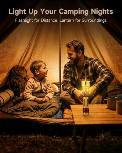 Miniatura 3 de SKYFIRE Linternas LED recargables de alto lúmenes, 10000 mAh, linterna súper brillante, luz táctica con zoom, 10 modos, IPX6, impermeable, para Rojo