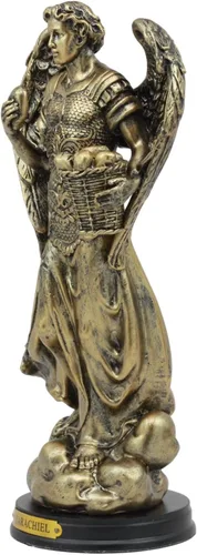 Miniatura 3 de Ebros - Estatua de arcángel de la iglesia católica bizantina Barachiel de 8 pulgadas de alto, figura de San Barachiel el Arcángel con placa