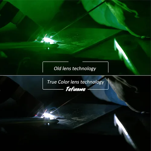 Miniatura 5 de Tefuawe Gafas de Soldadura de Oscurecimiento Automático, Tecnología de Color Real, Lente LCD Digital, Casco de Soldadura con Cubierta para Cuello
