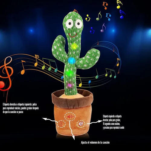 Miniatura 7 de Emoin - Juguete de cactus bailarín y parlante, juguete de cactus para bebé que canta canciones infantiles, juguete educativo interactivo que imita