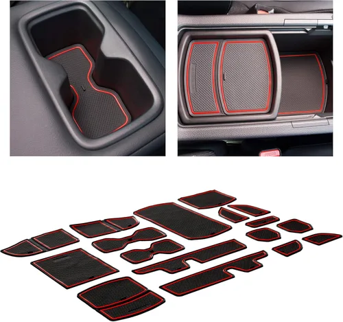Miniatura 50 de CupHolderHero Compatible con accesorios Honda CR-V 2017-2022 – Insertos de portavasos antipolvo antideslizantes personalizados de alta calidad, Rojo