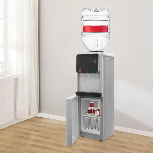 Miniatura 8 de Dispensador de agua fría y caliente de carga superior, dispensador de enfriador de agua para botellas de 3 o 5 galones, máquina de agua con bloqueo